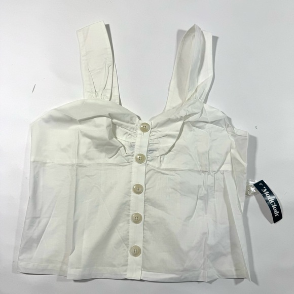 New ModCloth Serene Serenade Tank Top White Size 16W - Picture 2 of 7